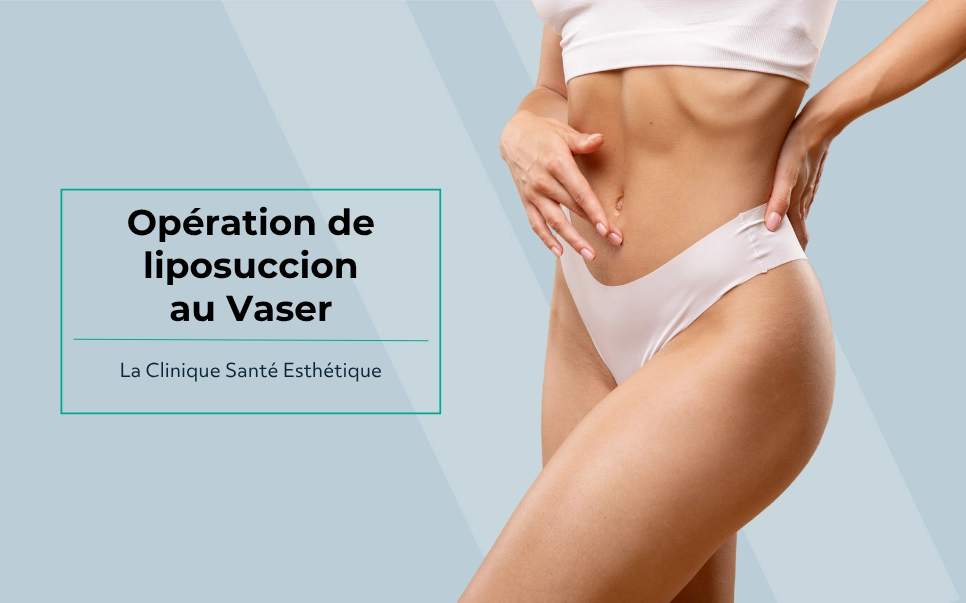 Silhouette féminine illustrant une opération de liposuccion au Vaser pour remodeler les contours du corps.